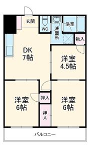 ウイング春日Ⅰの間取り画像