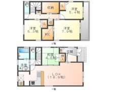 豊川市蔵子六丁目貸家の間取り画像
