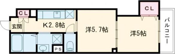 クリエオーレ豊島南の間取り画像
