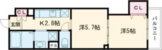 クリエオーレ豊島南の間取り画像