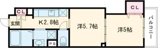 クリエオーレ豊島南の間取り画像