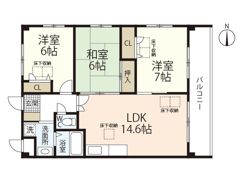 ルネスほりえ2号棟の間取り画像