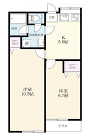 城原ハイツの間取り画像