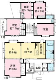氷川町戸建貸家の間取り画像