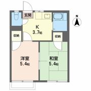 朝日ヶ丘ハイツ Bの間取り画像