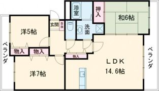 ヒルクレストあやめ池の間取り画像