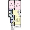 ヒーリング Bの間取り画像