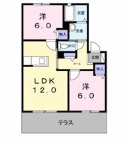 ヴィラ響 Bの間取り画像
