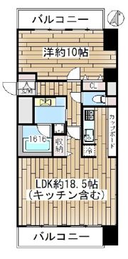 パルシオ三宮フラワーロードの間取り画像