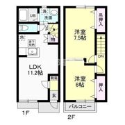 カシオペアT＆A Bの間取り画像