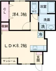 リーシング小俣Ⅱ Bの間取り画像