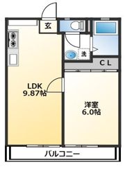 はとがさきハイツⅡの間取り画像