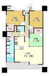 サンマンション山の手ヒルズ 210号室の間取り画像