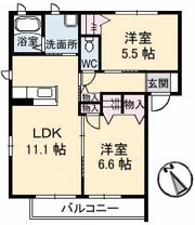 シャーメゾンひらい B棟の間取り画像
