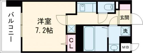 レクシア フラッツ水前寺の間取り画像