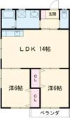 ラ・メゾン横尾の間取り画像
