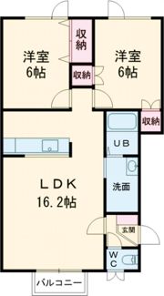 メゾンドフラッシュⅡの間取り画像