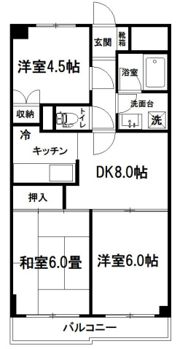 サンハイツ石田の間取り画像
