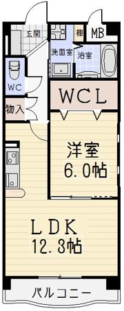 ヒルズ楠北の間取り画像