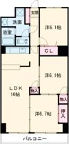 第三関屋マンションの間取り画像