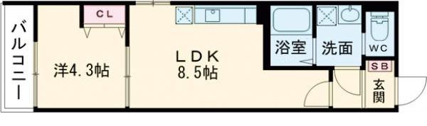 badge tomoi Est Ⅱの間取り画像