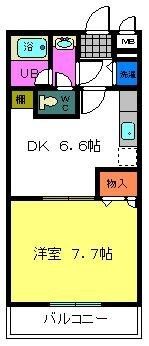 セゾン湊の間取り画像