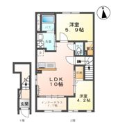 リバレイン南川の間取り画像