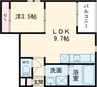 REGALEST健軍Ⅰの間取り画像