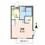 シャンブル若里Ⅱの間取り画像