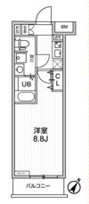 ｼﾞｪﾉｳﾞｨｱ板橋本町Ⅲｽｶｲｶﾞｰﾃﾞﾝの間取り画像