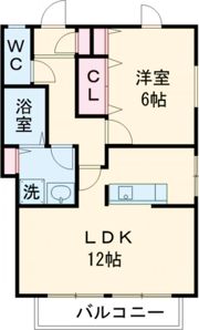 アバンス大竹 Aの間取り画像