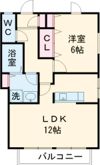 アバンス大竹 Aの間取り画像