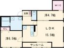 アリエス久留米東の間取り画像
