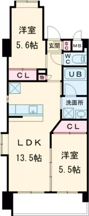ウィングス西本町の間取り画像