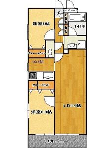 ラフィネS国分寺の間取り画像