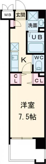 ウィングス西本町の間取り画像