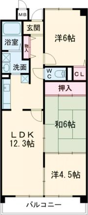 ボナージュ石橋の間取り画像