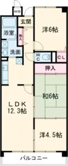 ボナージュ石橋の間取り画像