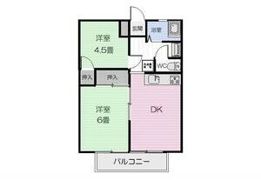 谷上パナハイツAの間取り画像