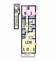 ソレイユ下畷Aの間取り画像