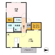 グリーンコーポ吉岡 B棟の間取り画像