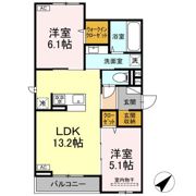 プレミア西条中央B棟の間取り画像