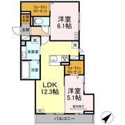 プレミア西条中央B棟の間取り画像