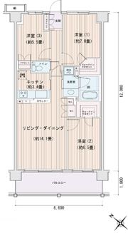 エスティメゾン豊洲レジデンスDの間取り画像