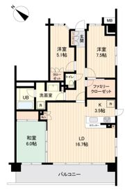 エスティメゾン豊洲レジデンスDの間取り画像