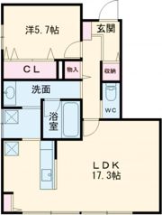 クレリア若杉 A棟の間取り画像