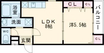 フジパレス堺北花田Ⅴ番館の間取り画像