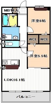 グレイスⅤの間取り画像