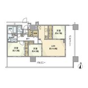 イニシア新川崎の間取り画像