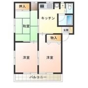 イーストヒルⅠⅡの間取り画像